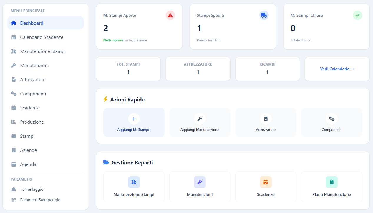 Dashboard Manutenzione MV